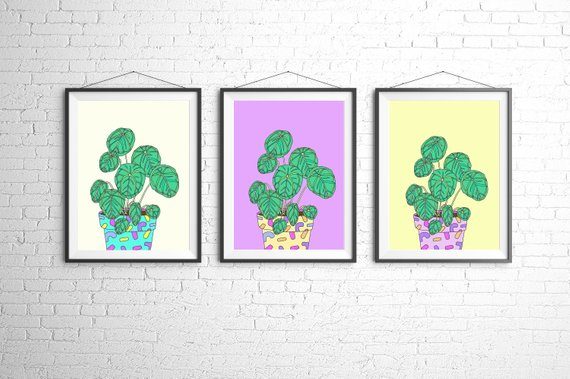 botanical-prints-home-wall-decor-copic-markers-leaf-print-botanical-print-set-monstera-leaf-wall-art-australia-plant-drawing-1-1-7480817