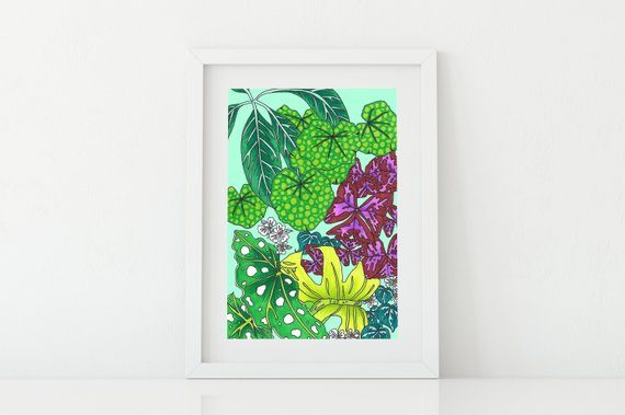 botanical-prints-home-wall-decor-copic-markers-leaf-print-botanical-print-set-monstera-leaf-wall-art-australia-plant-drawing-etsy-7609037