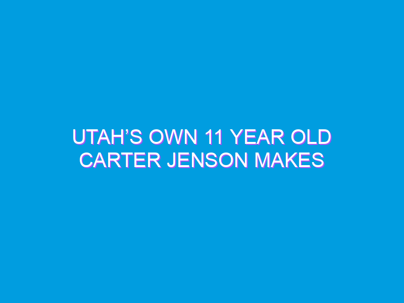 Utah’s Own 11 Year Old Carter Jenson Makes Amazing Magnetic Toys