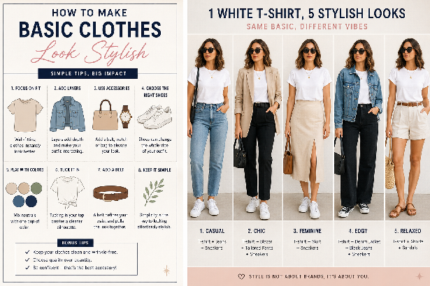 How to Make Basic Clothes Look Stylish Every Day